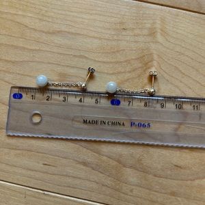 Sterling silver jade earrings